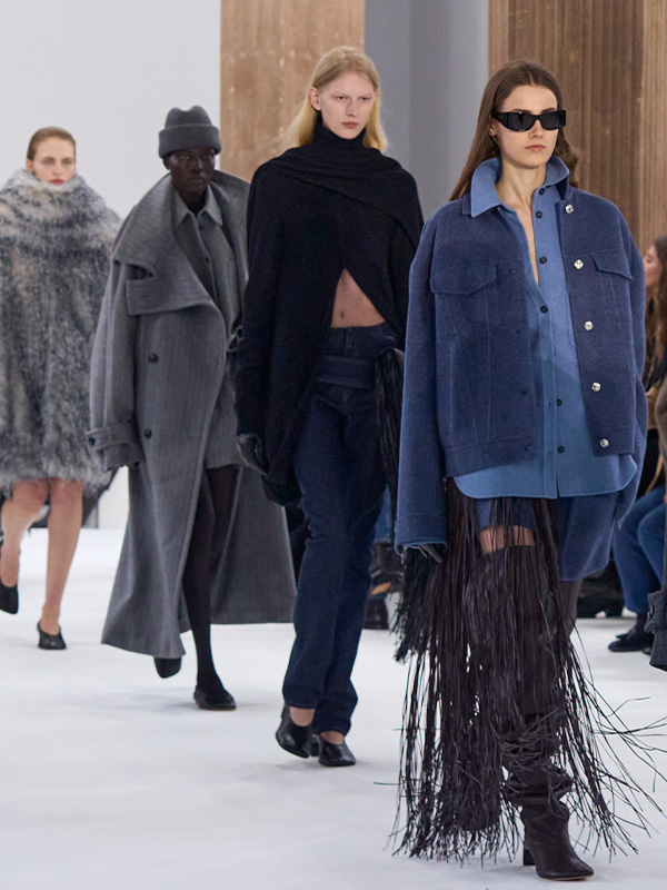 High-waisted 5-pocket trousers, midnightblue | Sportmax